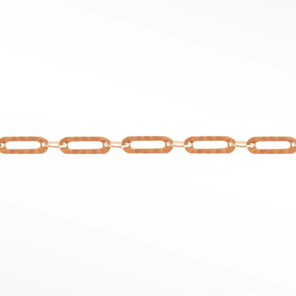 14k Rose Gold Chain Designer Line for Permanent Jewelry Sold by the inch