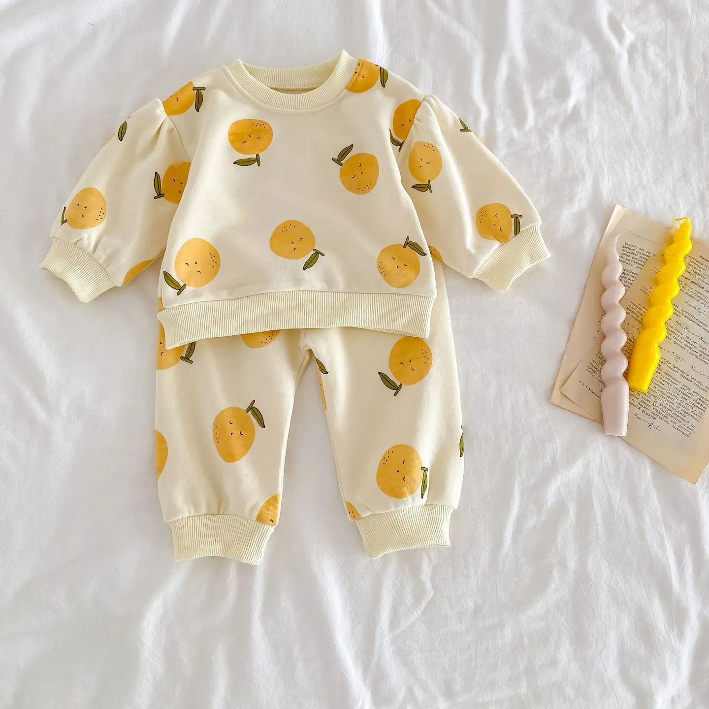 2 Pieces Set Baby Kid Girls Fruit Print Tops And Pants Wholesale 23101952