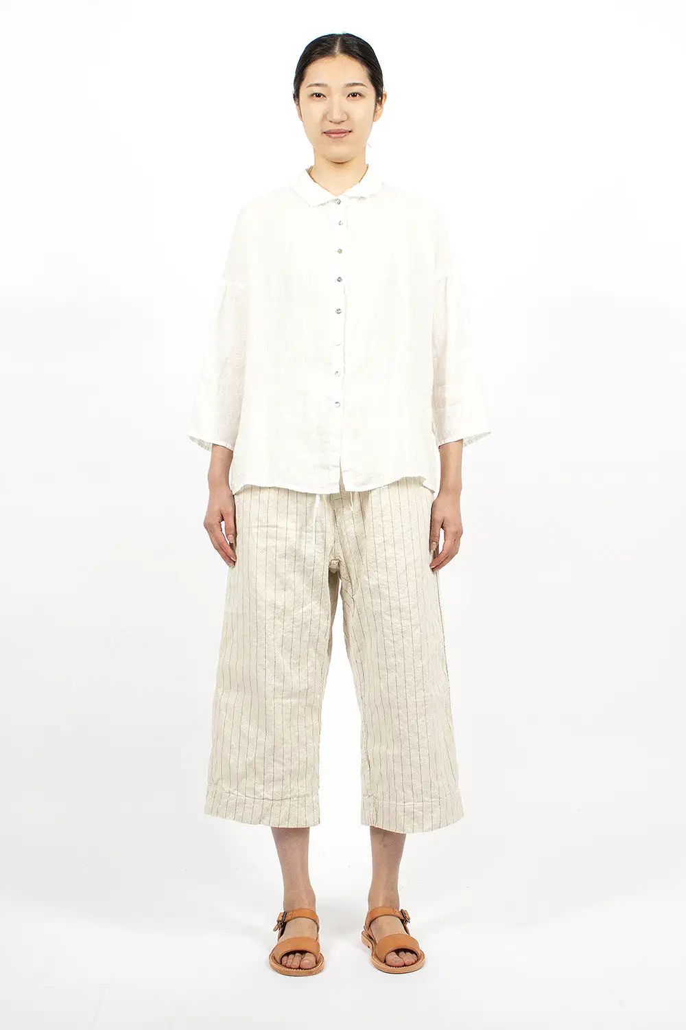 23_251 Pinstripe W&S Trousers Natural