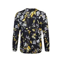 6804- Yellow Floral Print T-Shirt - Sunday