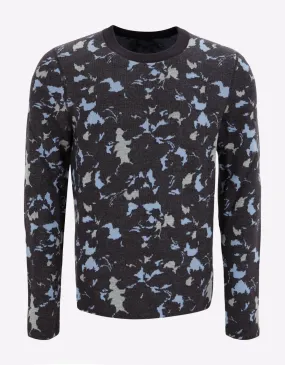 Abstract Floral Wool Sweater