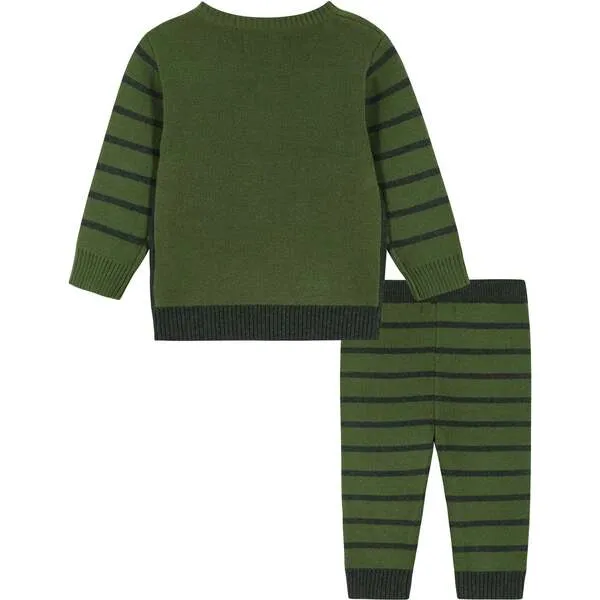 Andy & Evan Olive Porcupine Sweater Set