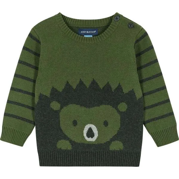 Andy & Evan Olive Porcupine Sweater Set