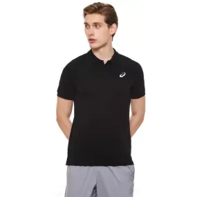 ASICS Men's Ribbed Polo Top (Performance Black)