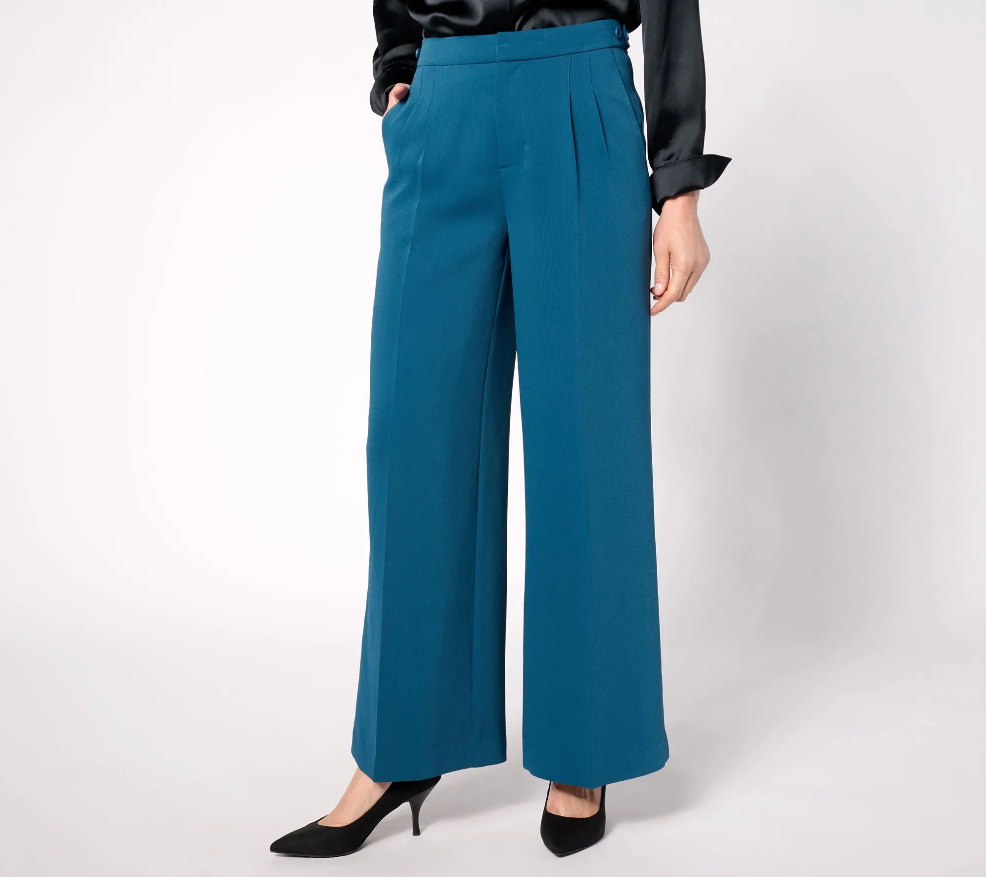 BEAUTIFUL by Lawrence Zarian The Crisitina Petite Wide Leg Trouser