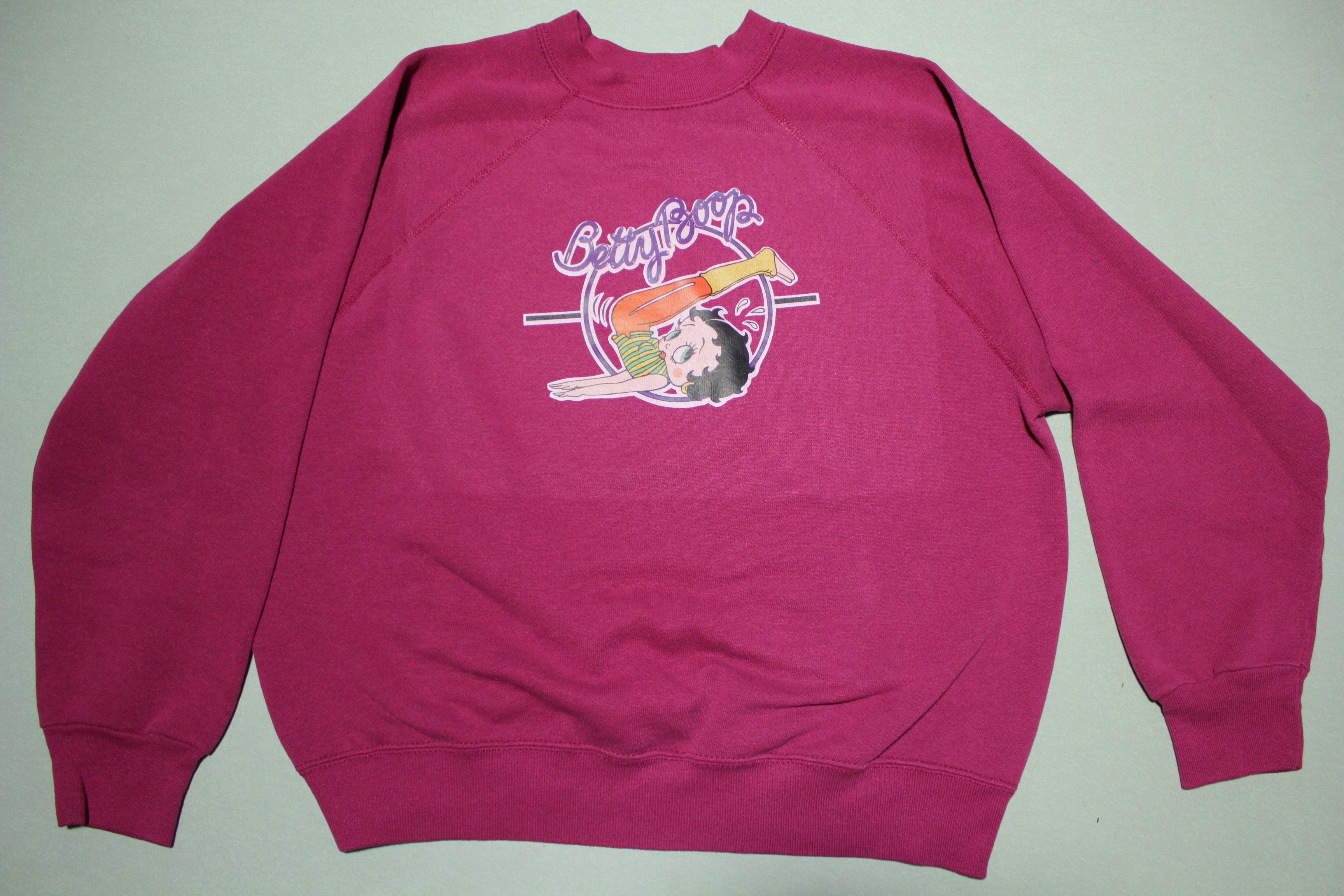 Betty Boop 80's Vintage Yoga Aerobics Crewneck Sweatshirt