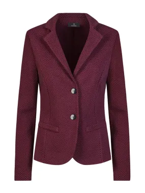 Blazer a 2 bottoni in Eco Jacquard - Fant. Tibetan Red