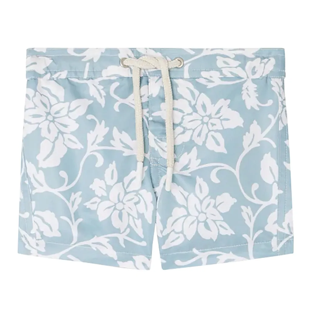 Bonpoint Baby Niagara Swim Shorts Green Floral Print