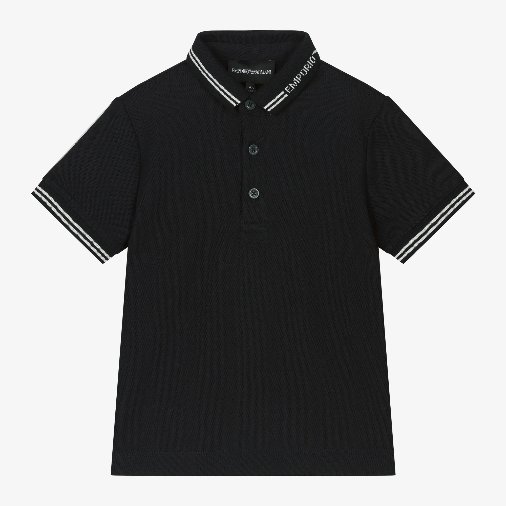 Boys Navy Blue Cotton Piqué Polo Top