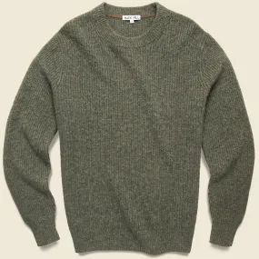 Cashmere Jordan Sweater - Heather Olive