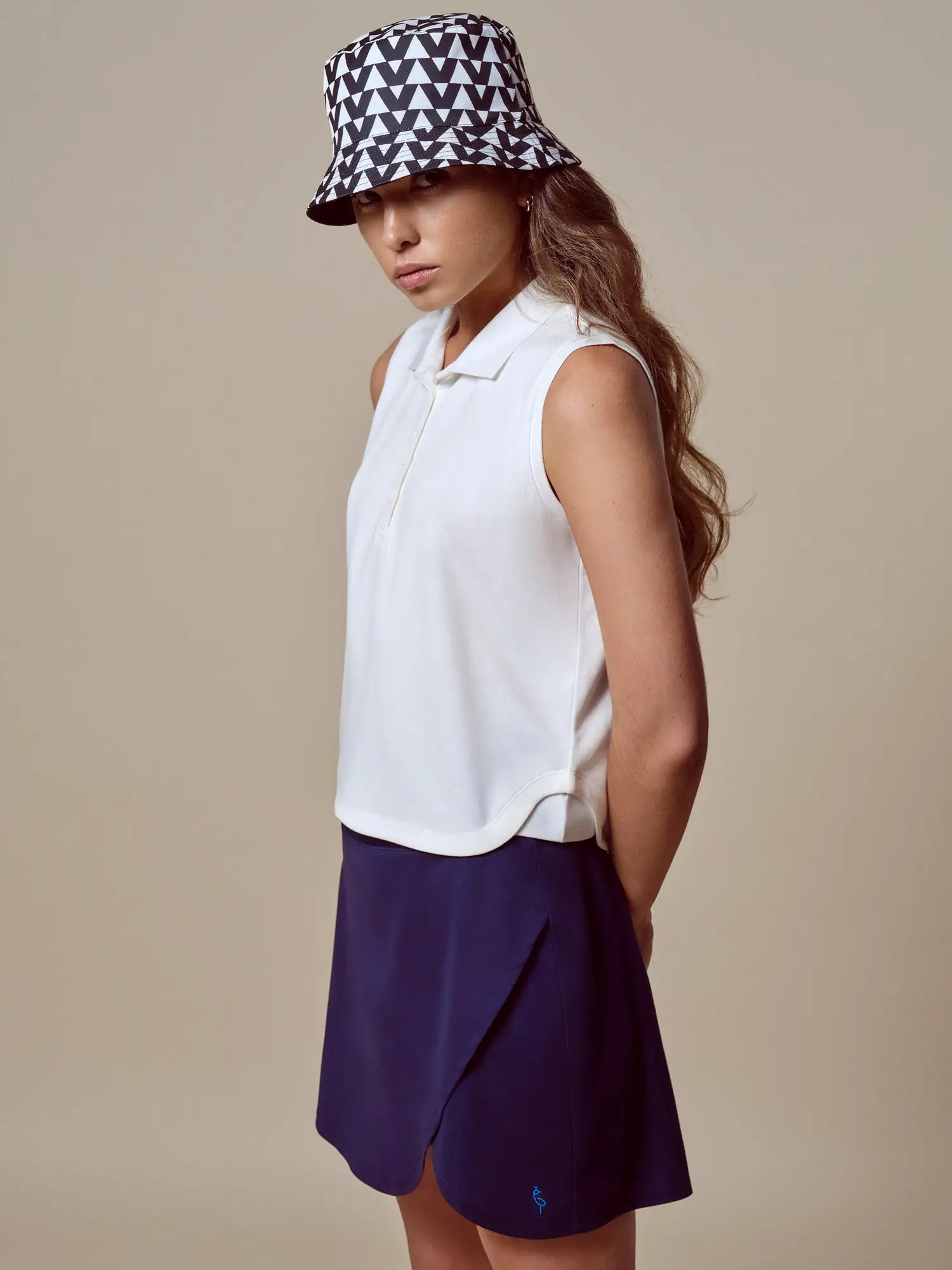 Classic Sleeveless Cropped Polo