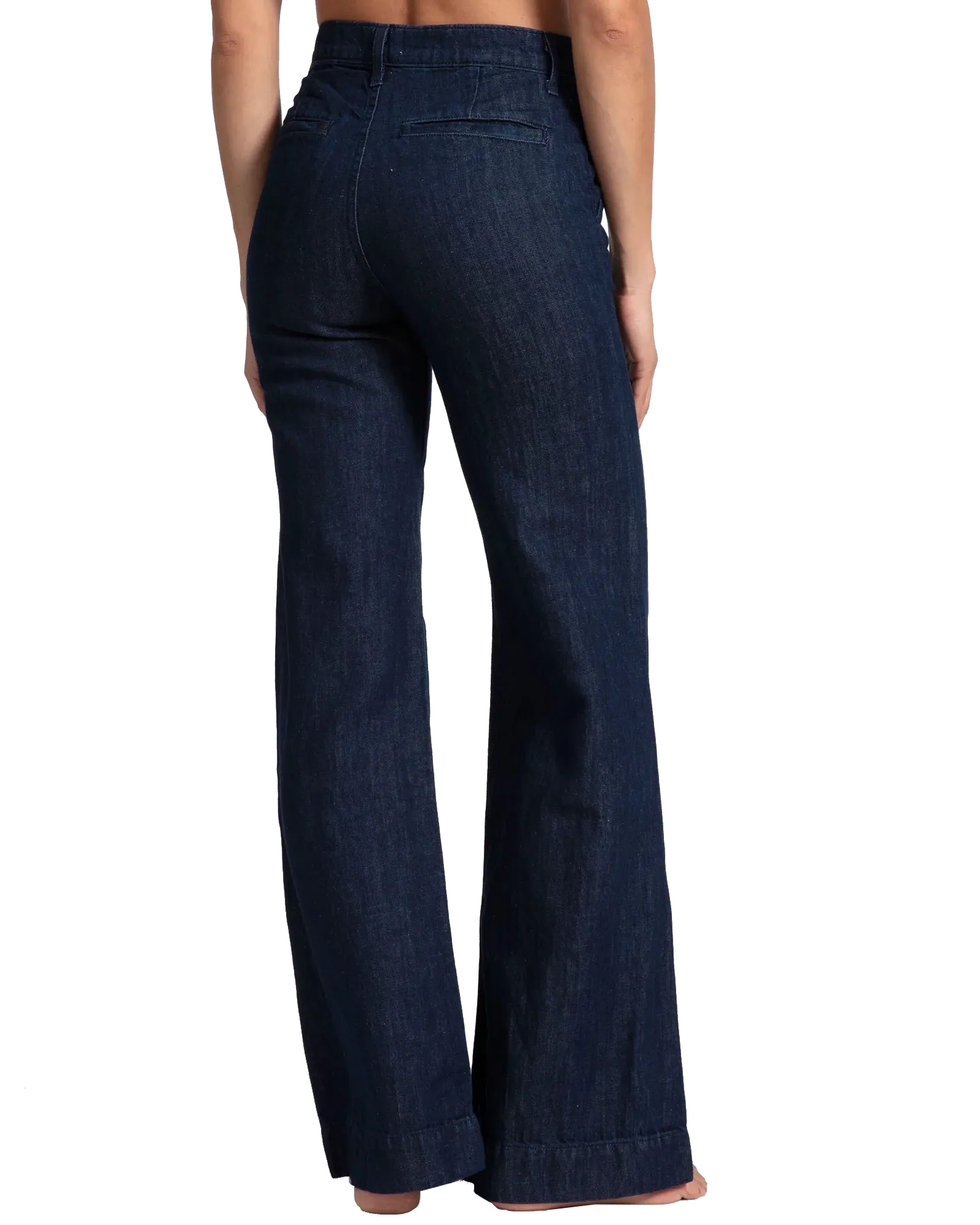 Denim Wide Leg Trouser (Indigo Linen)