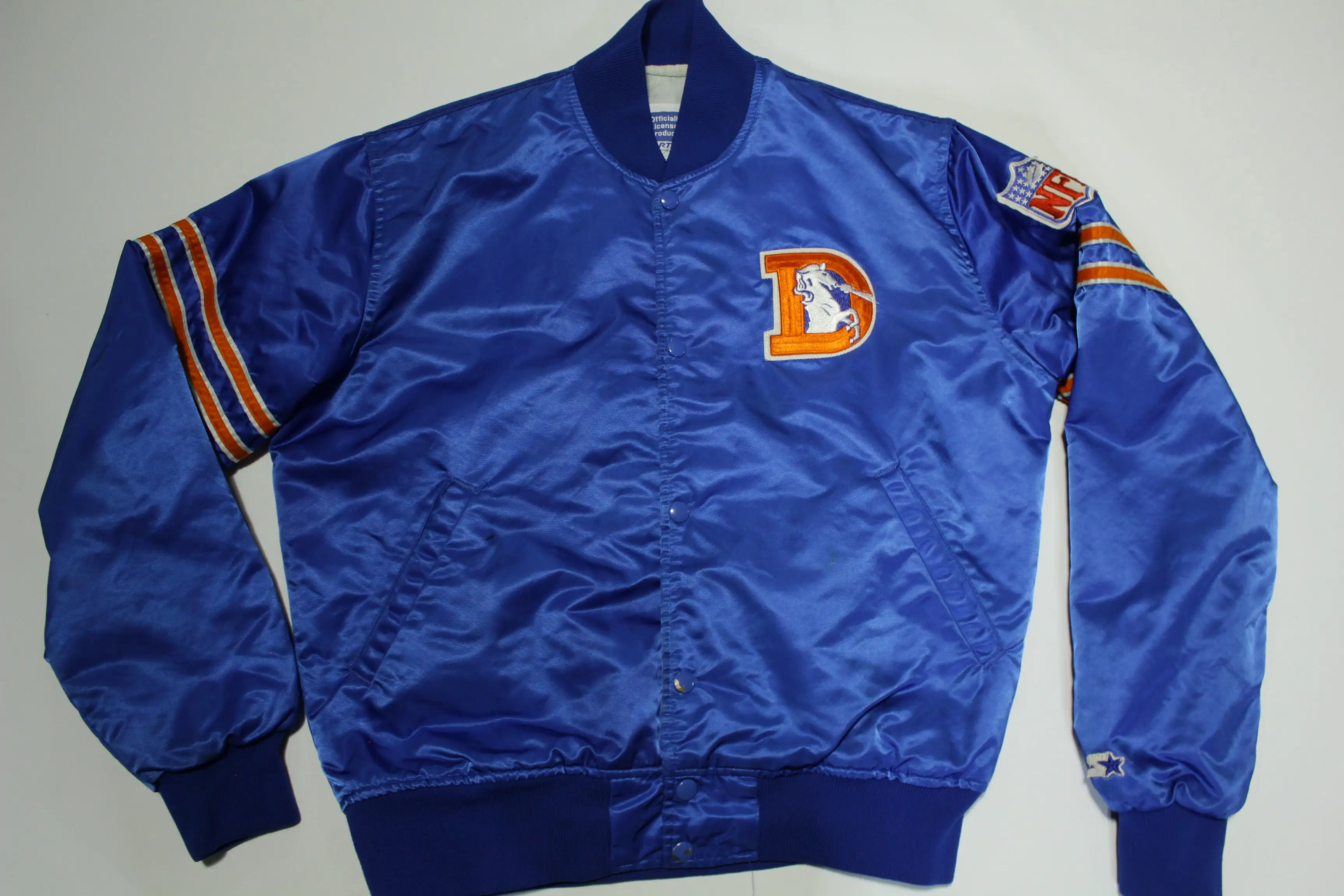 Denver Broncos Quilt Lined Vintage 80's Made in USA Starter Jacket