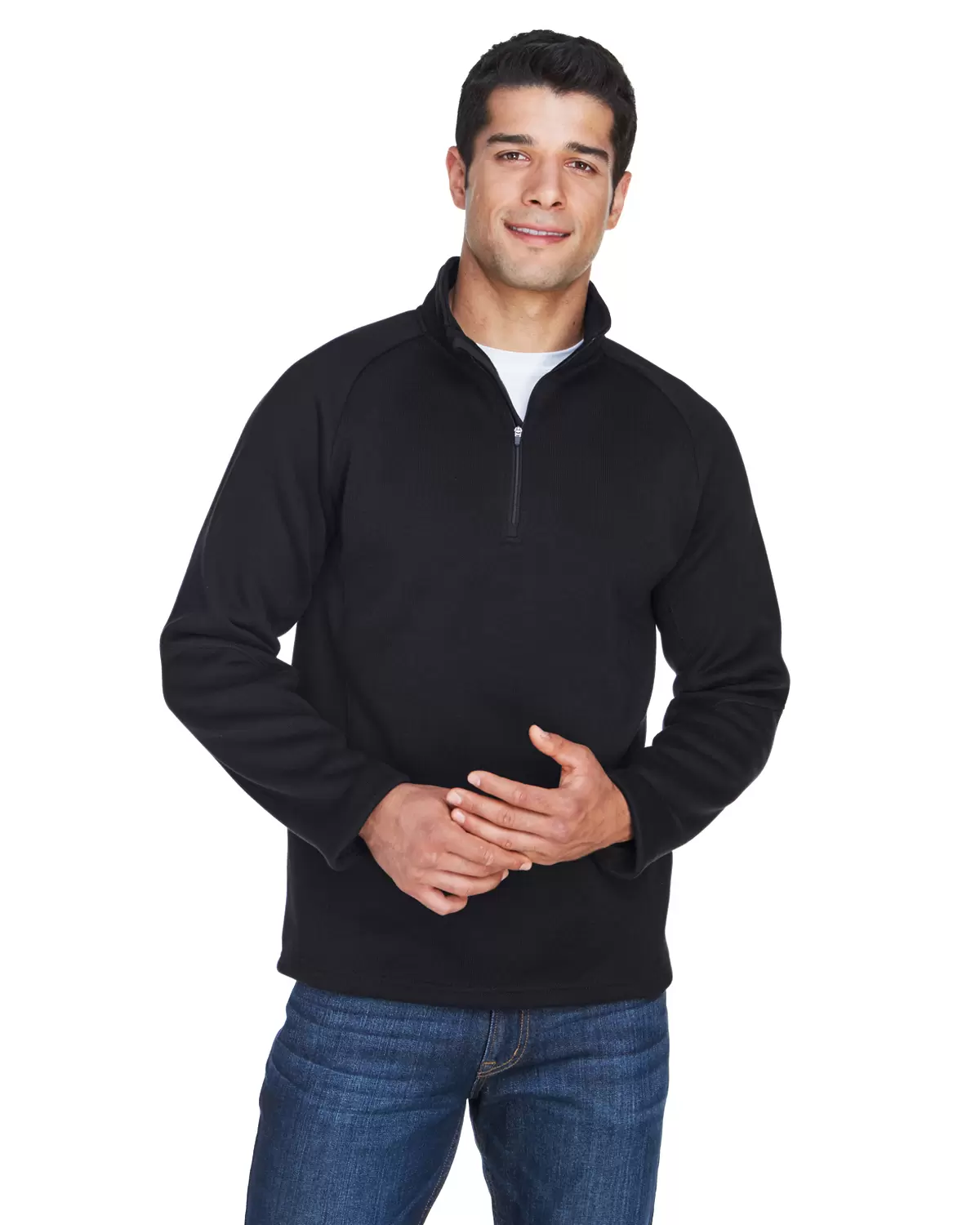 DG792 Devon & Jones Adult Bristol Sweater Fleece Quarter-Zip SKU: DG792