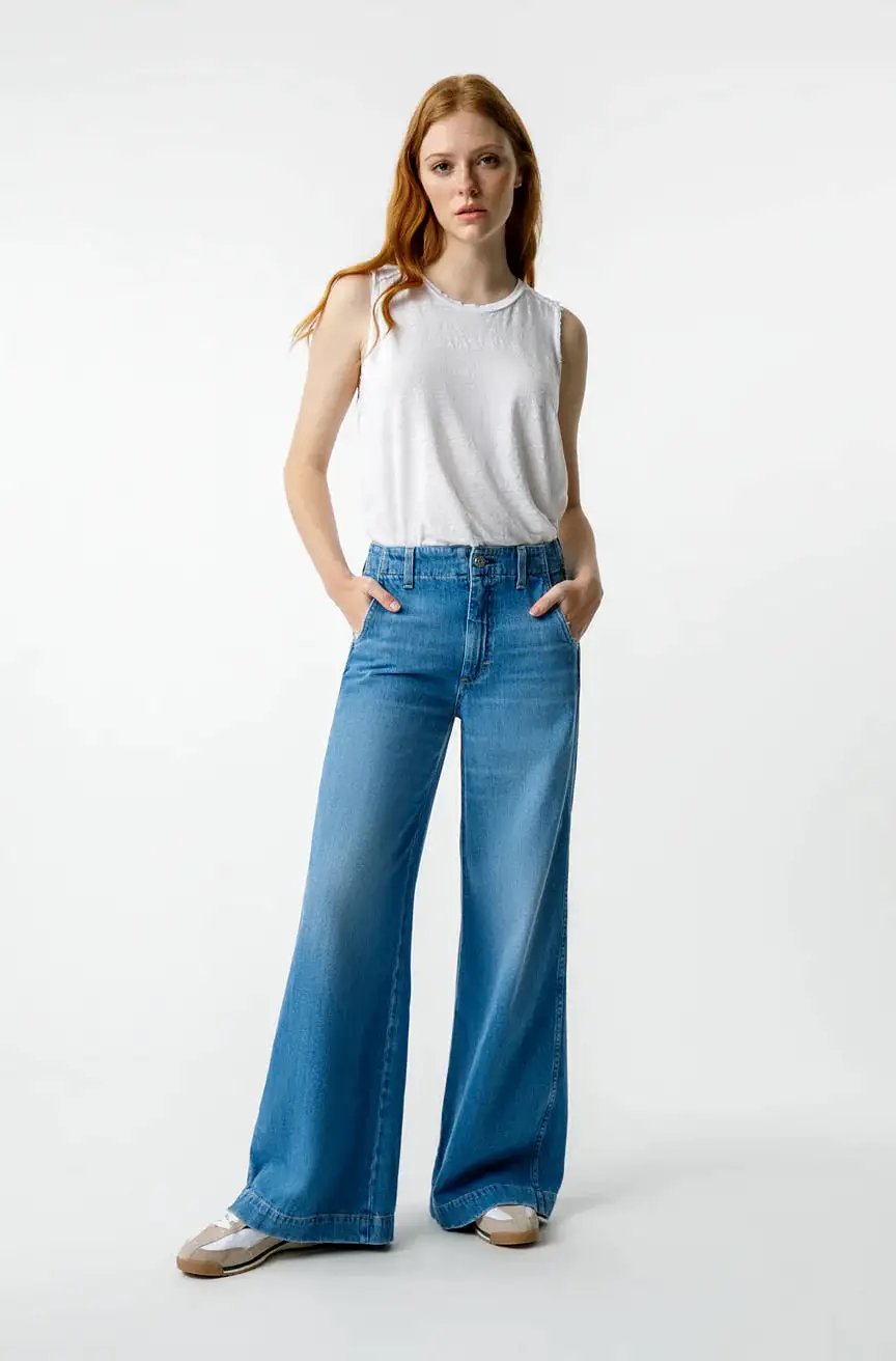 Edith Wide Leg Trouser - Amity