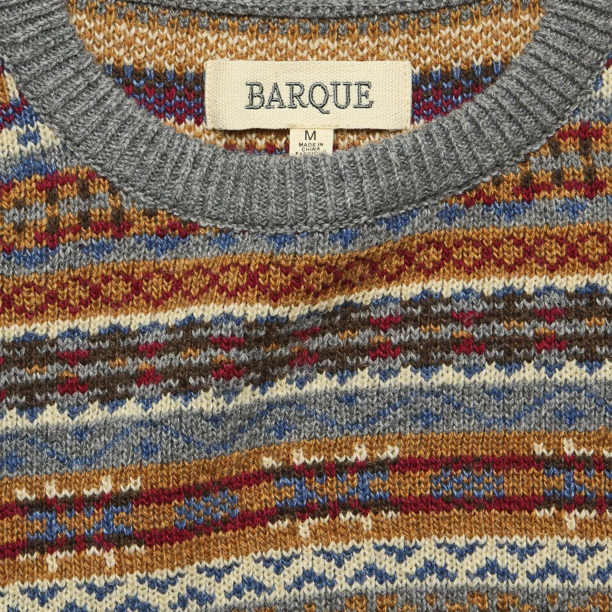 Fair Isle Crewneck Sweater - Camel