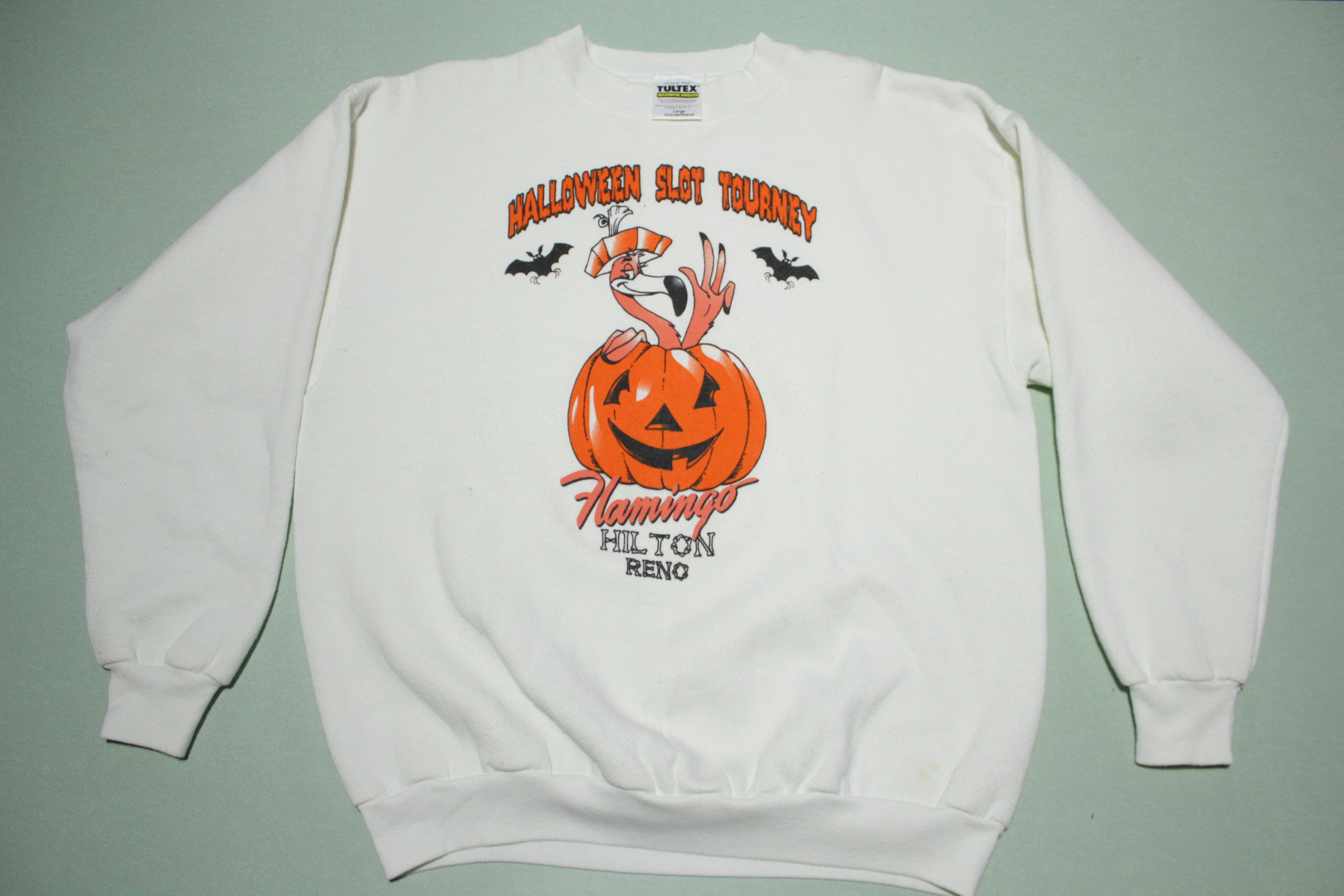 Flamingo Hilton Halloween Reno Slots Vintage 90's Crewneck Sweatshirt