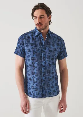 FLORAL PRINT LINEN SHIRT