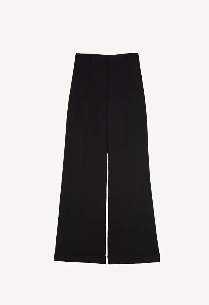 Folded Hem Wide Leg Culottes