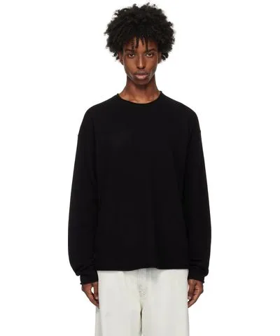 Guest in Residence Black Oversized Crew Sweater