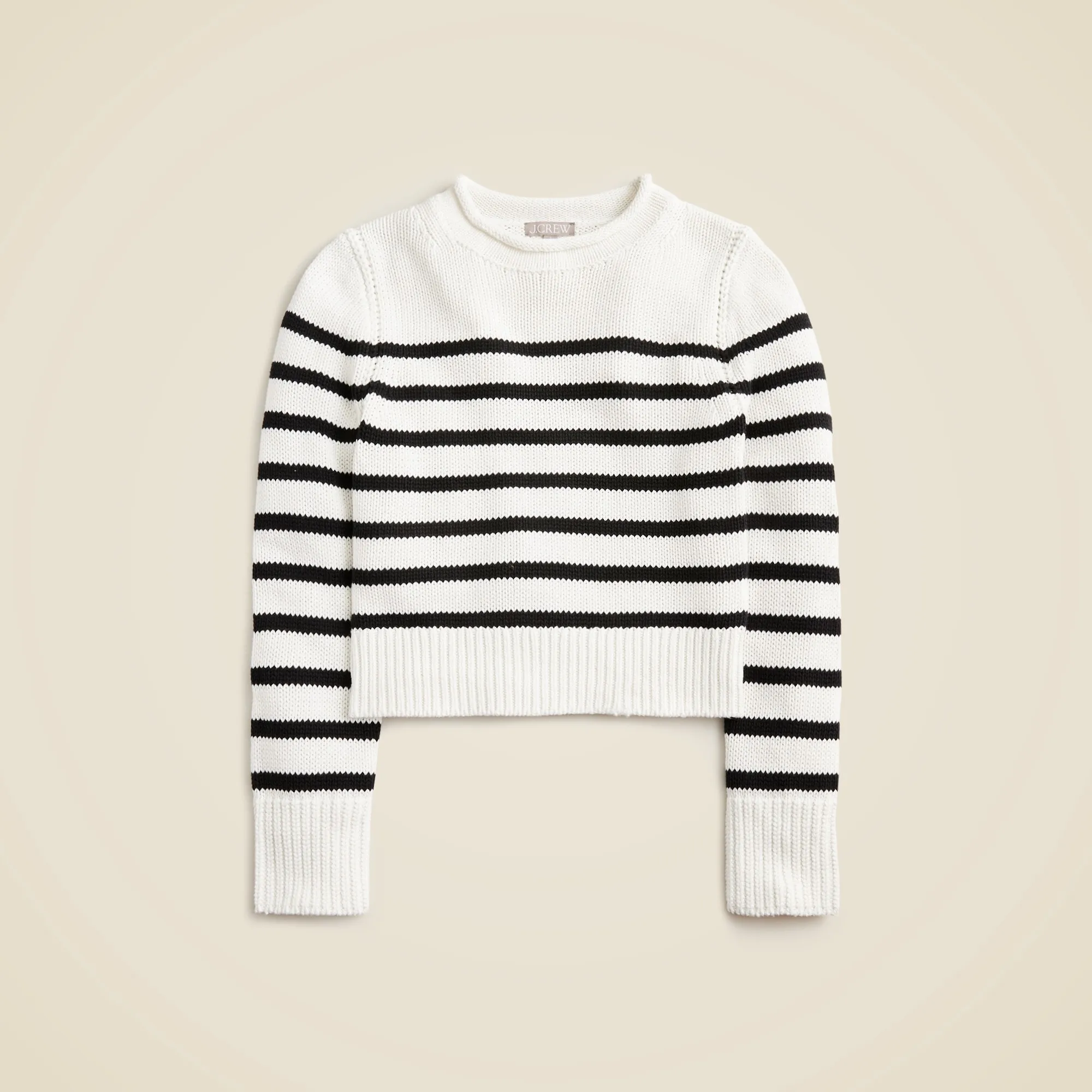 Heritage cotton Rollneck™ sweater in stripe