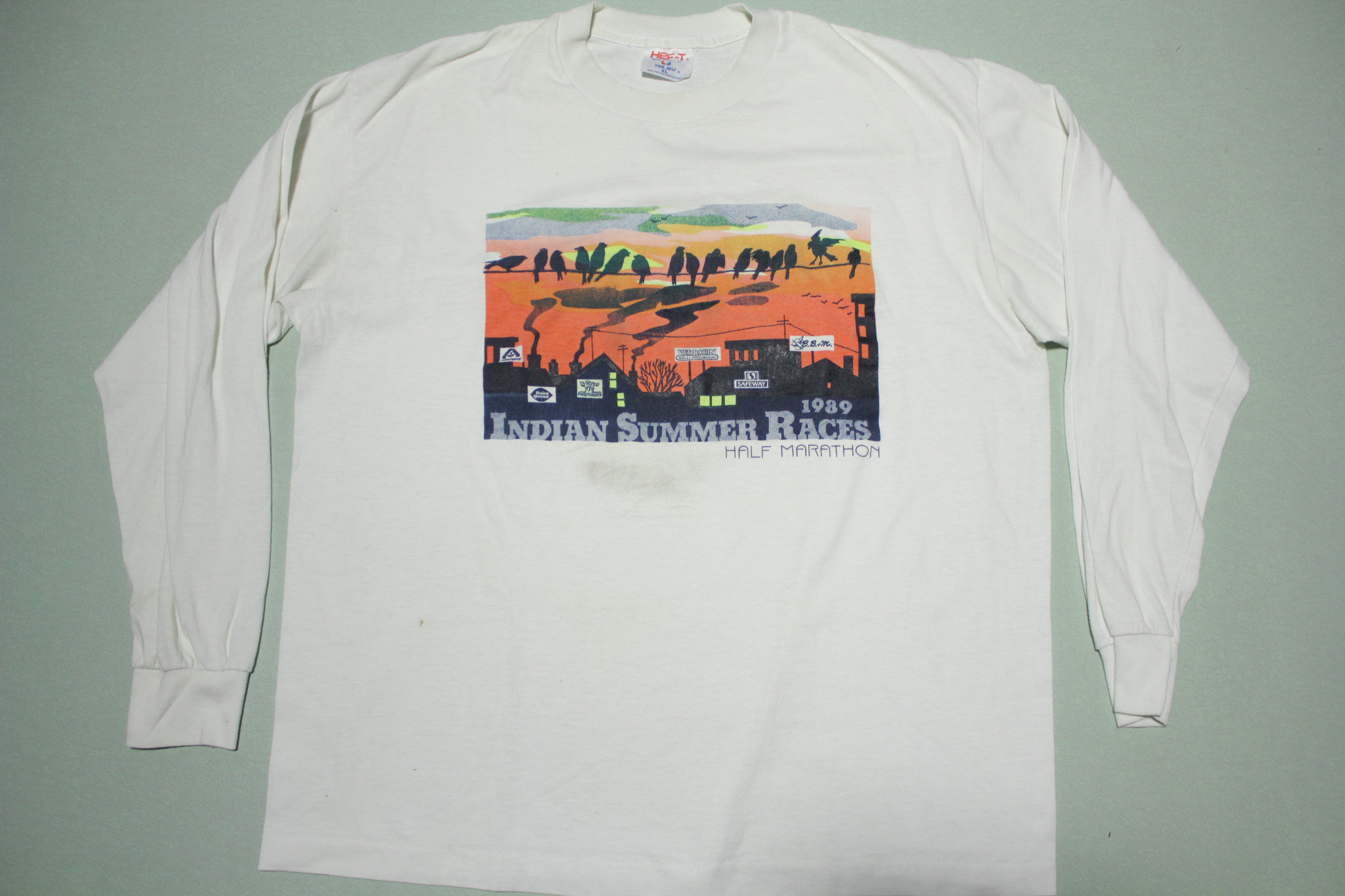 Indian Summer 1989 Hef-T Half Marathon Vintage 80's T-Shirt