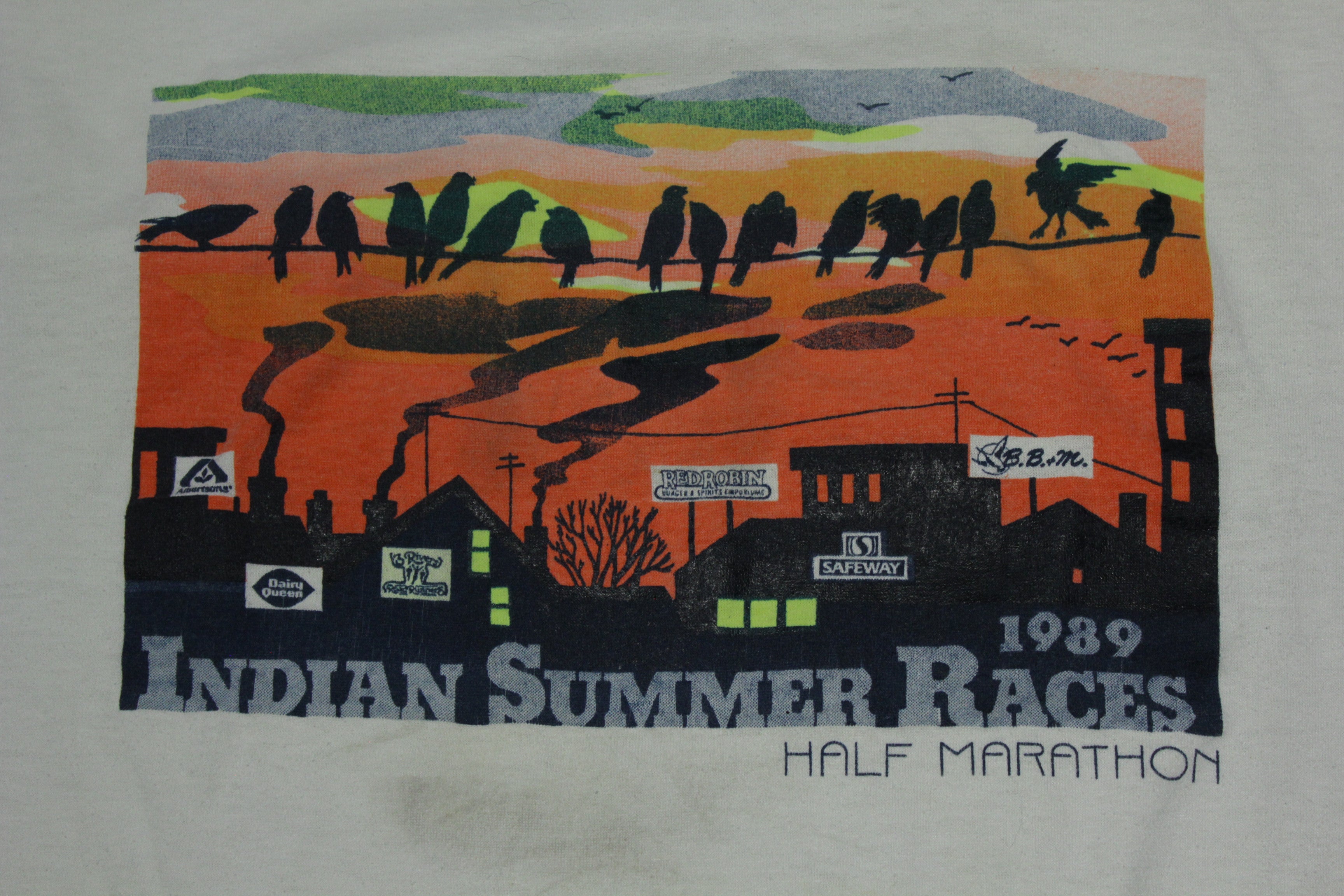 Indian Summer 1989 Hef-T Half Marathon Vintage 80's T-Shirt