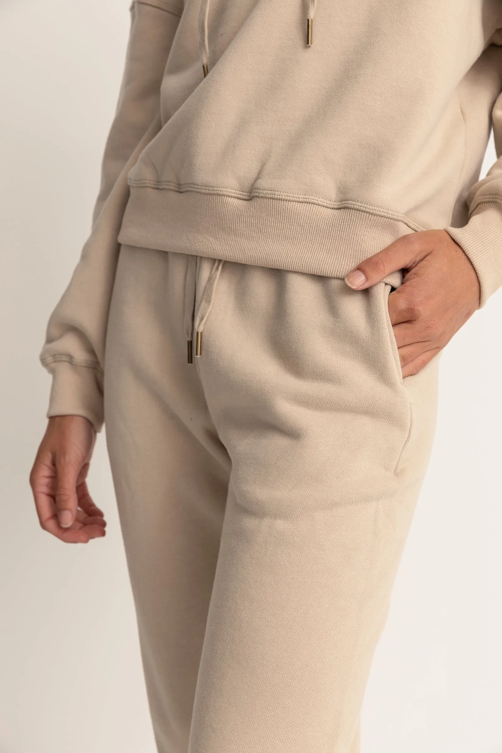 Island Hour Track Pant Ecru