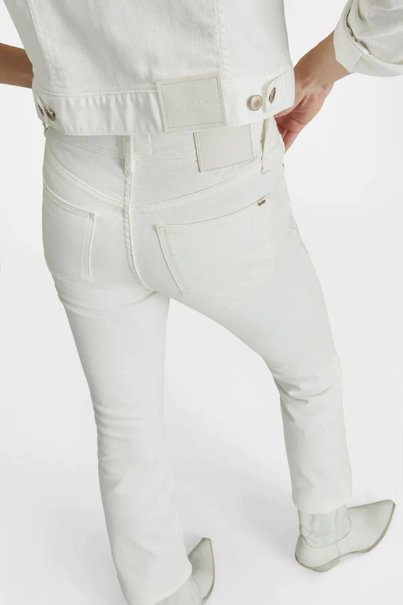 Jeans a vita alta skinny donna Bianco