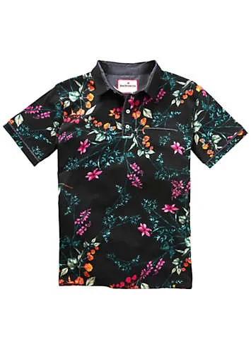 Joe Browns Floral Short Sleeve Polo Top | Grattan