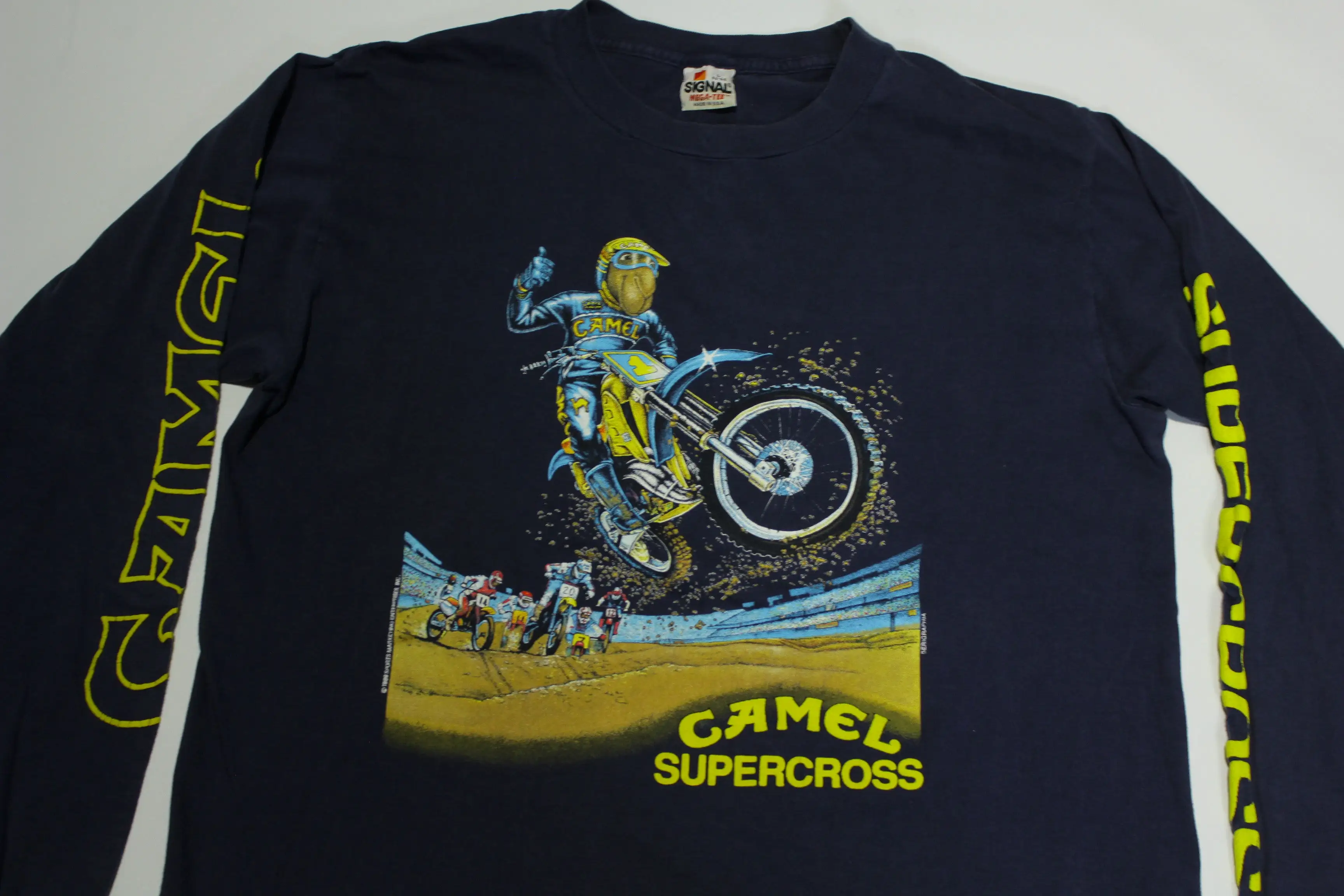 Joe Camel Supercross Vintage 80's RARE Long Sleeve Motocross Motorcycle Racing 1989 T-Shirt