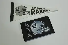 LA Raider Vintage 80's Velcro Wallet and Mini Pennant