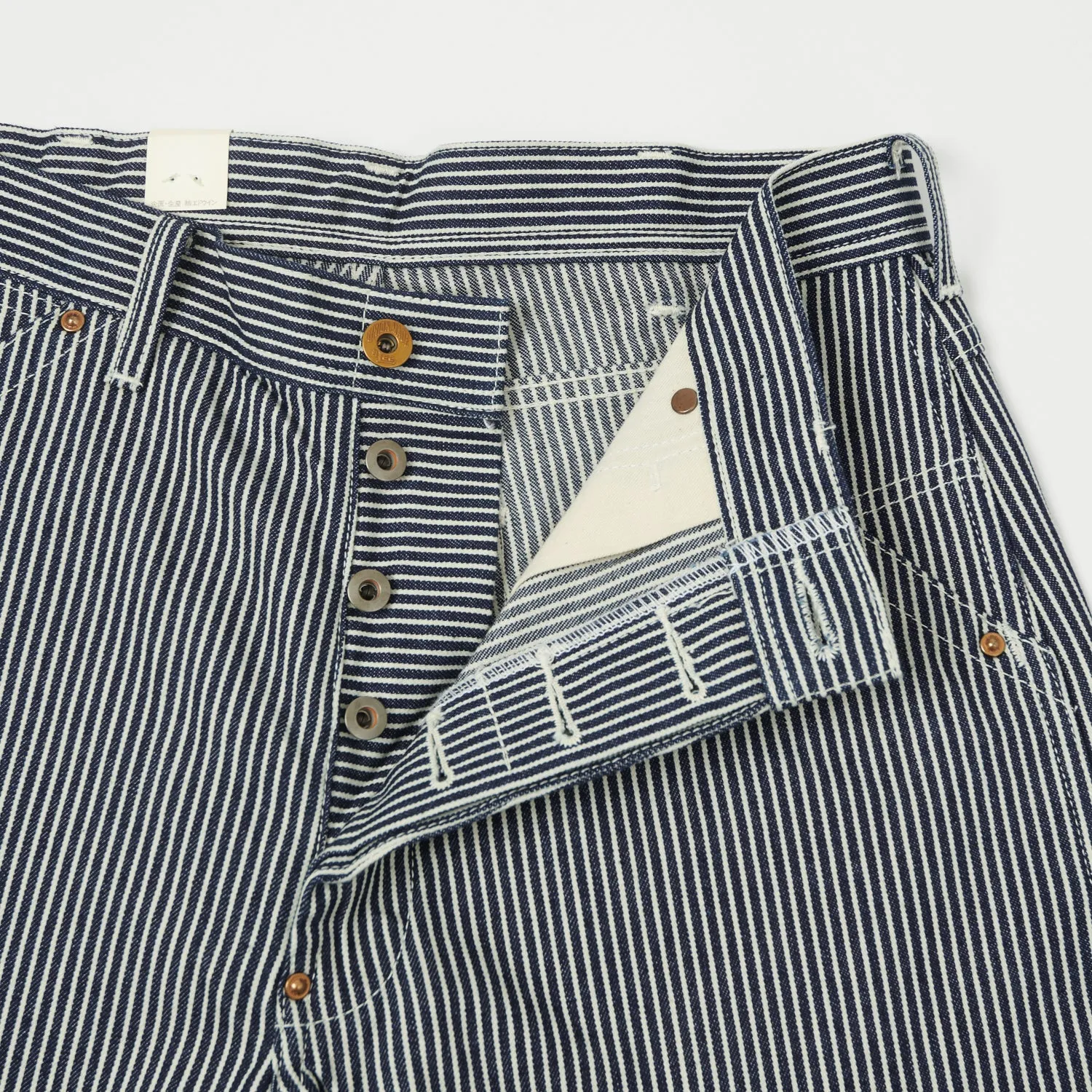 Lee Archives 1949 'Dungaree' 191B Wide Straight Trouser - Hickory Stripe Raw