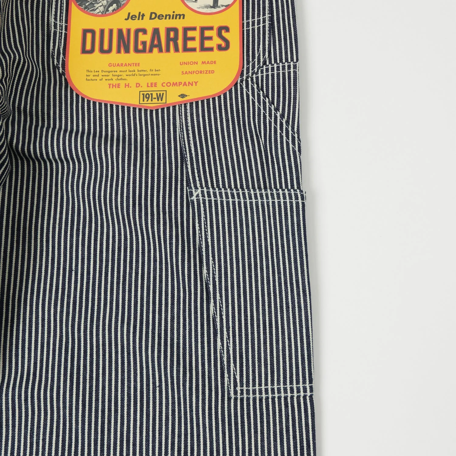 Lee Archives 1949 'Dungaree' 191B Wide Straight Trouser - Hickory Stripe Raw