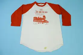 Love Rides The Rails Vintage 80's Very Little Theatre Will The Mail Train Run Tonight Raglan T-Shirt