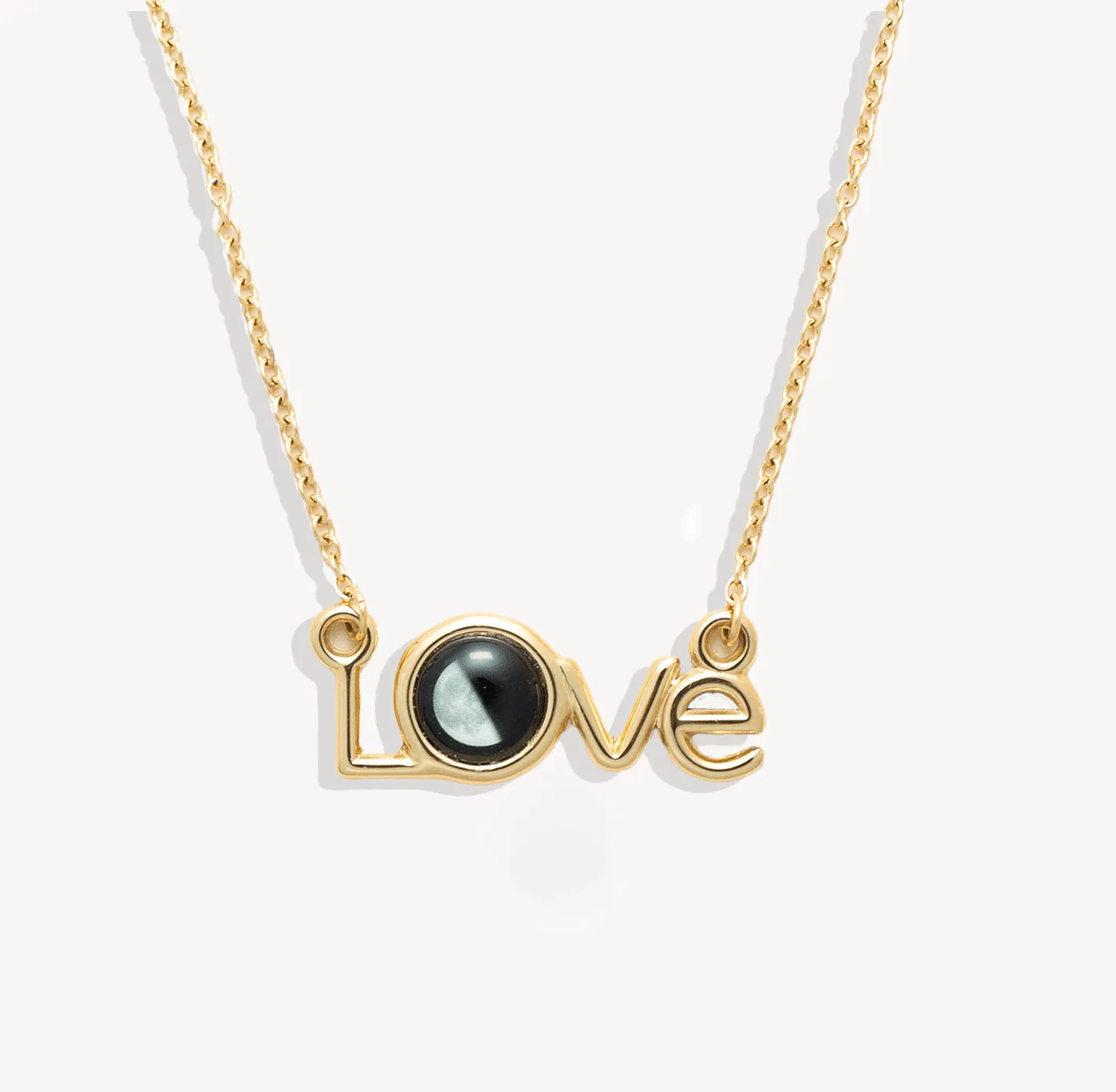 Luna Love Necklace in Gold and Travel Case Bundle