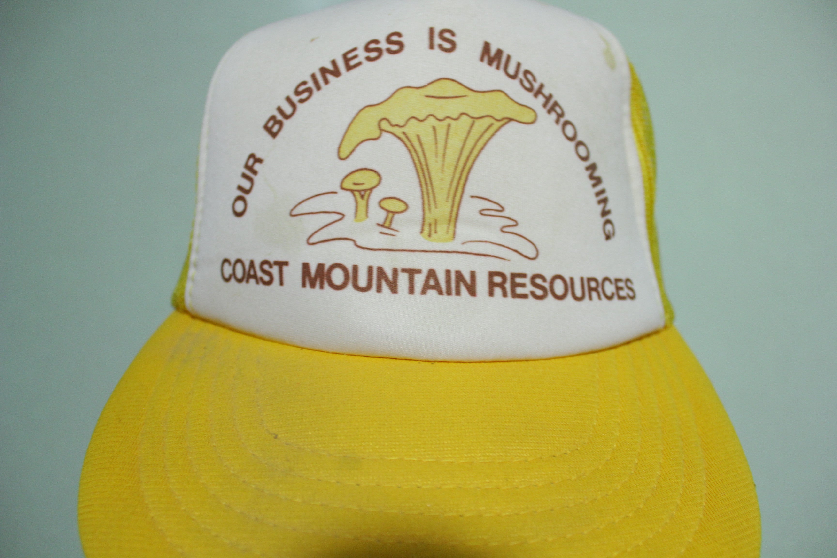 Magic Mushrooms Coast Mt. Resources Vintage 80's Adjustable Back Snapback Hat