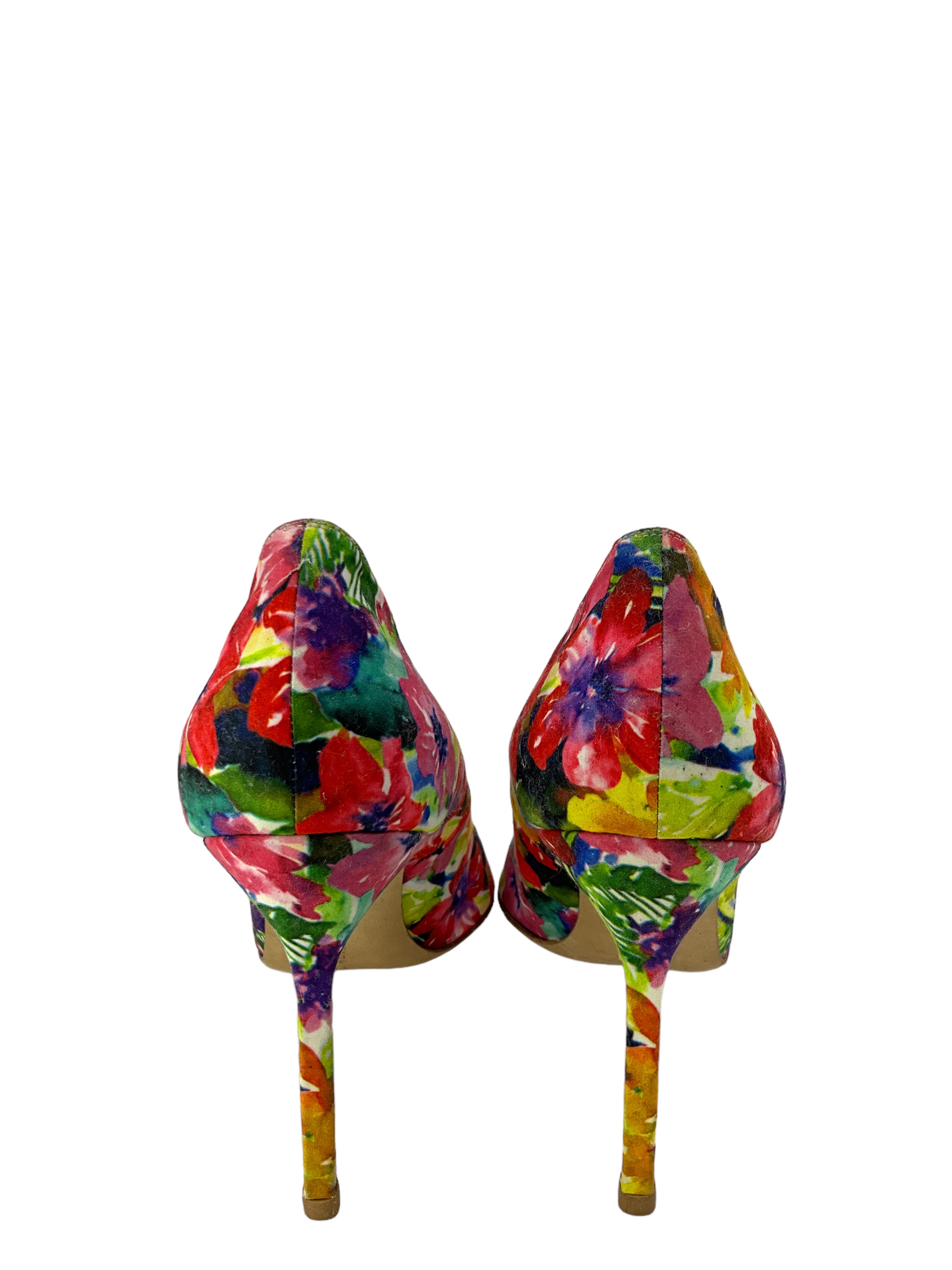 Manolo Blahnik Floral Print Pumps Size 11