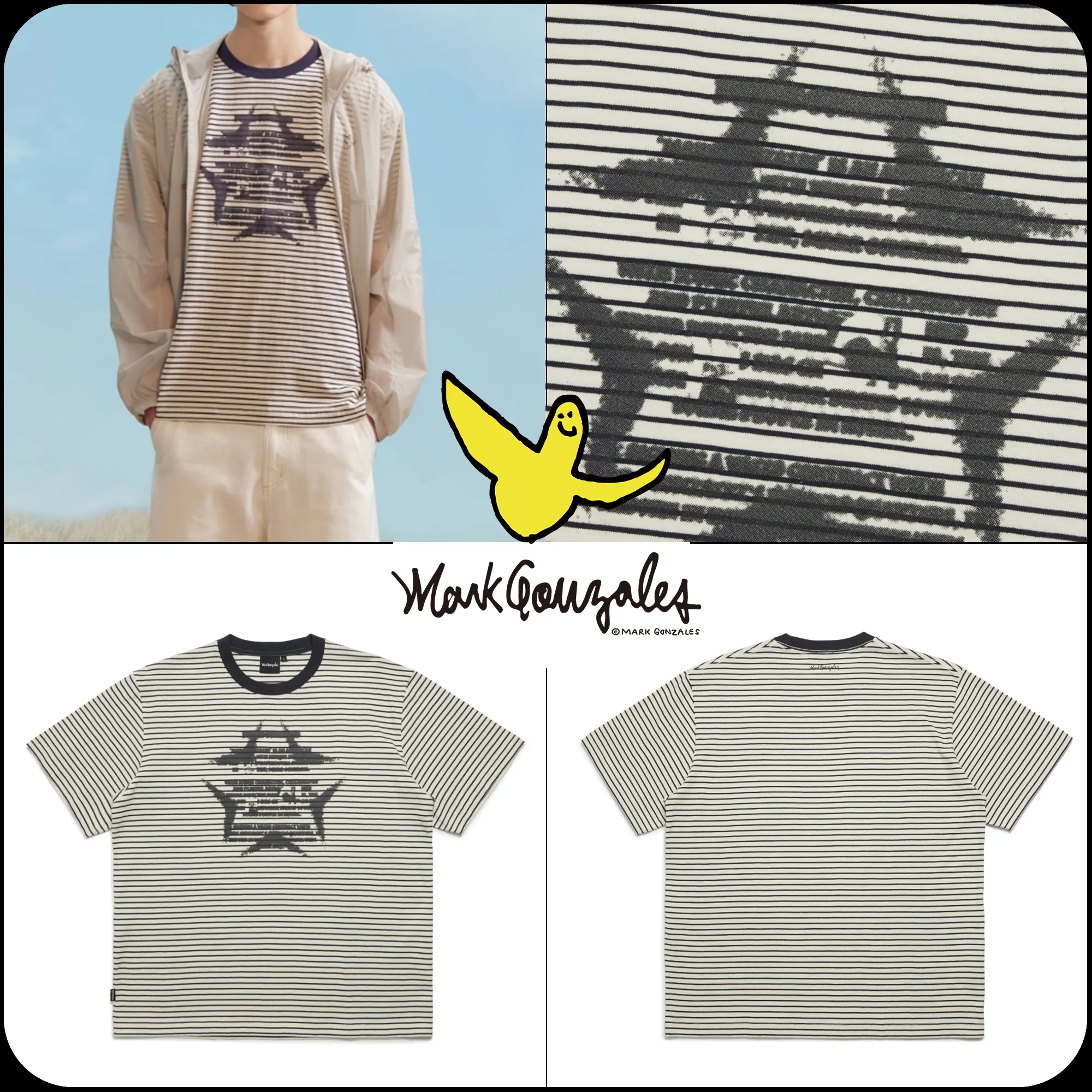 Mark Gonzales  |[MARK GONZALES]★24SS★VINTAGE STAR STRIPE T-SHIRT