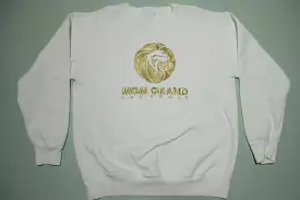 MGM Grand Las Vegas Vintage 1993 90's Gold Embroidered Cocaine White Sweatshirt