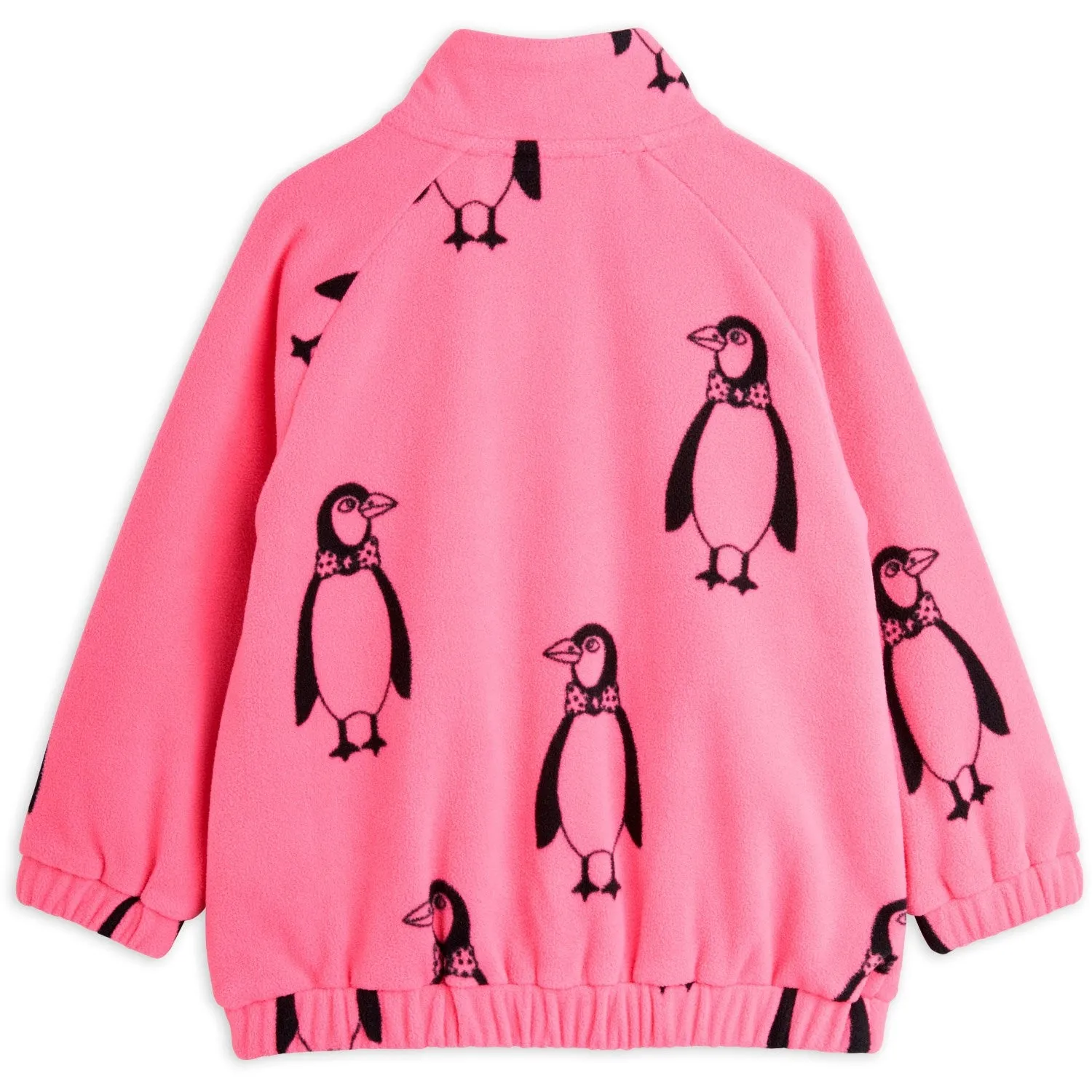 Mini Rodini Pink Penguin Fleece Jacket