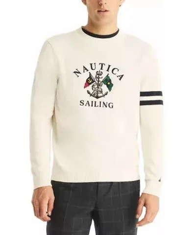 Nautica Men's Embroidered Crew Neck Sweater