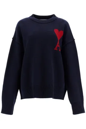 NIGHT BLUE AMI DE COEUR WOOL JUMPER