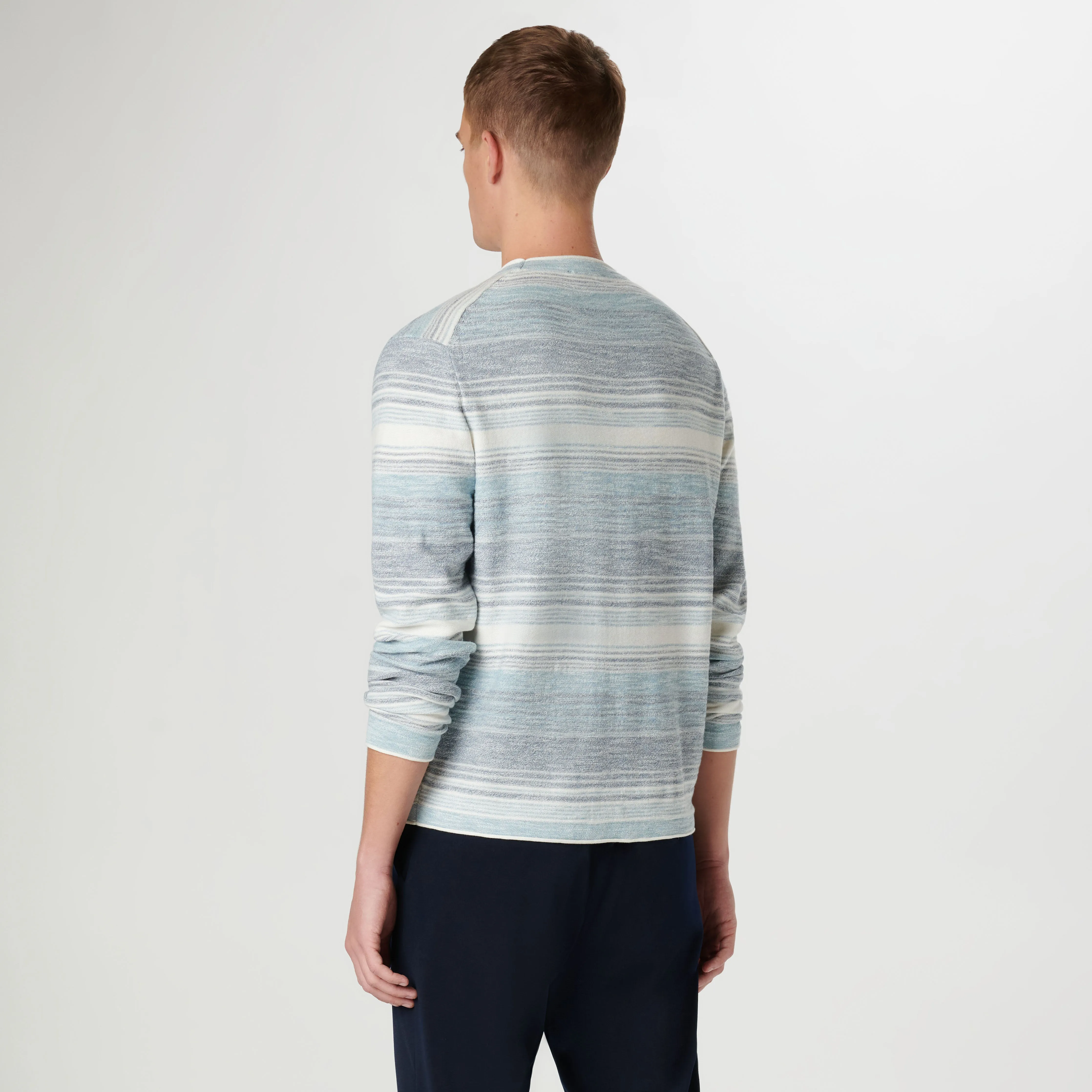 Ombre Stripe Crew Neck Sweater