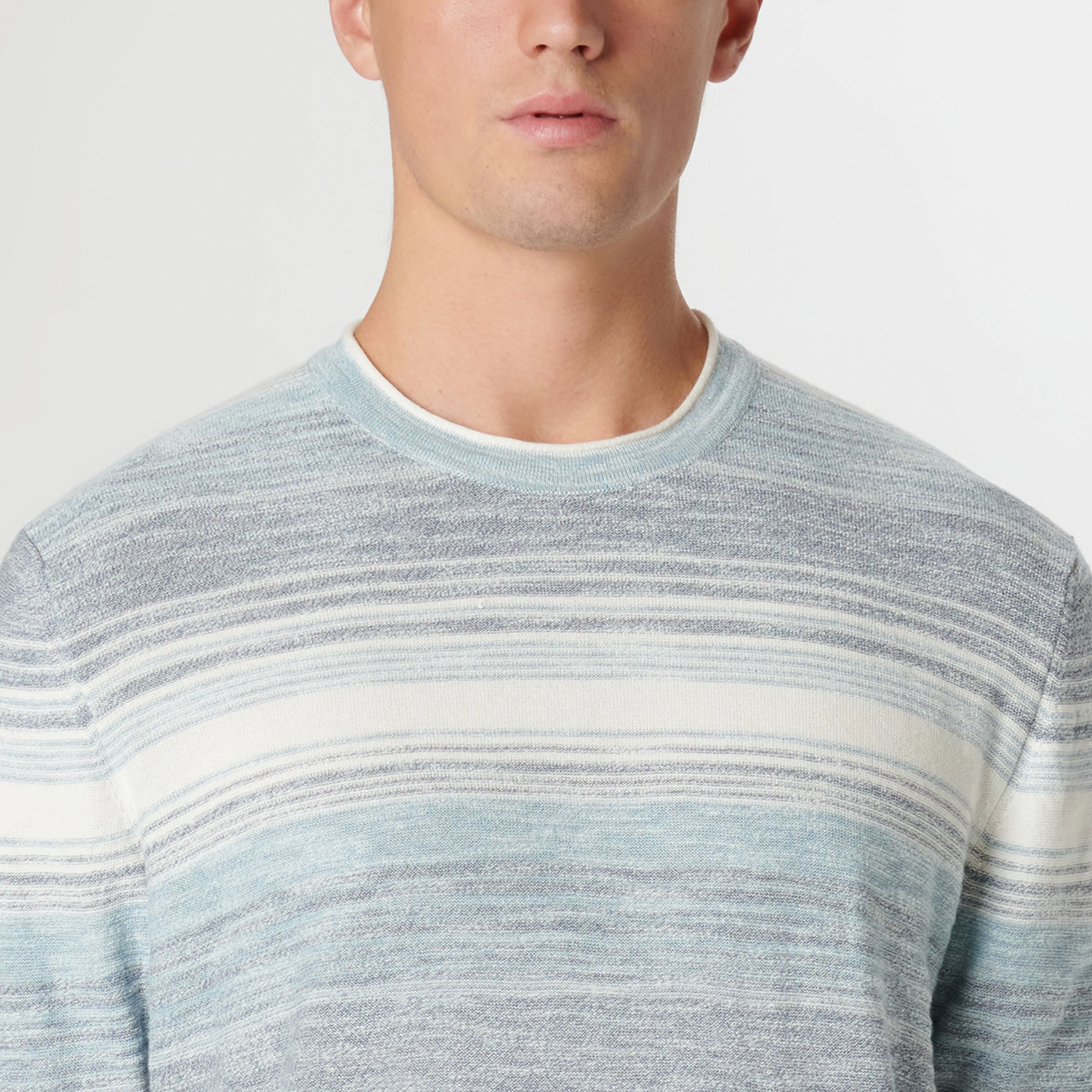 Ombre Stripe Crew Neck Sweater