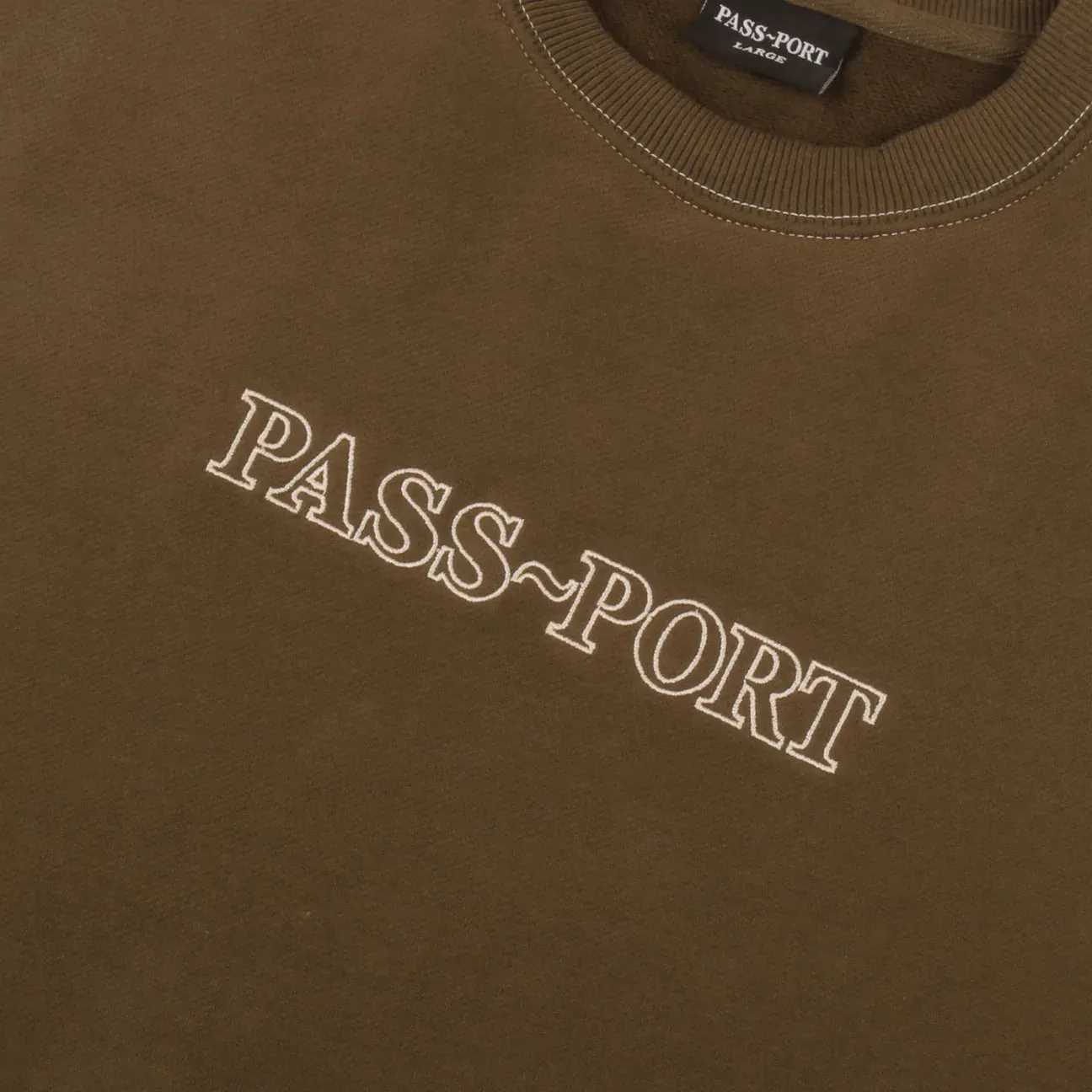 Pass Port - Official Organic Sweatshirt (Olive) *SALE