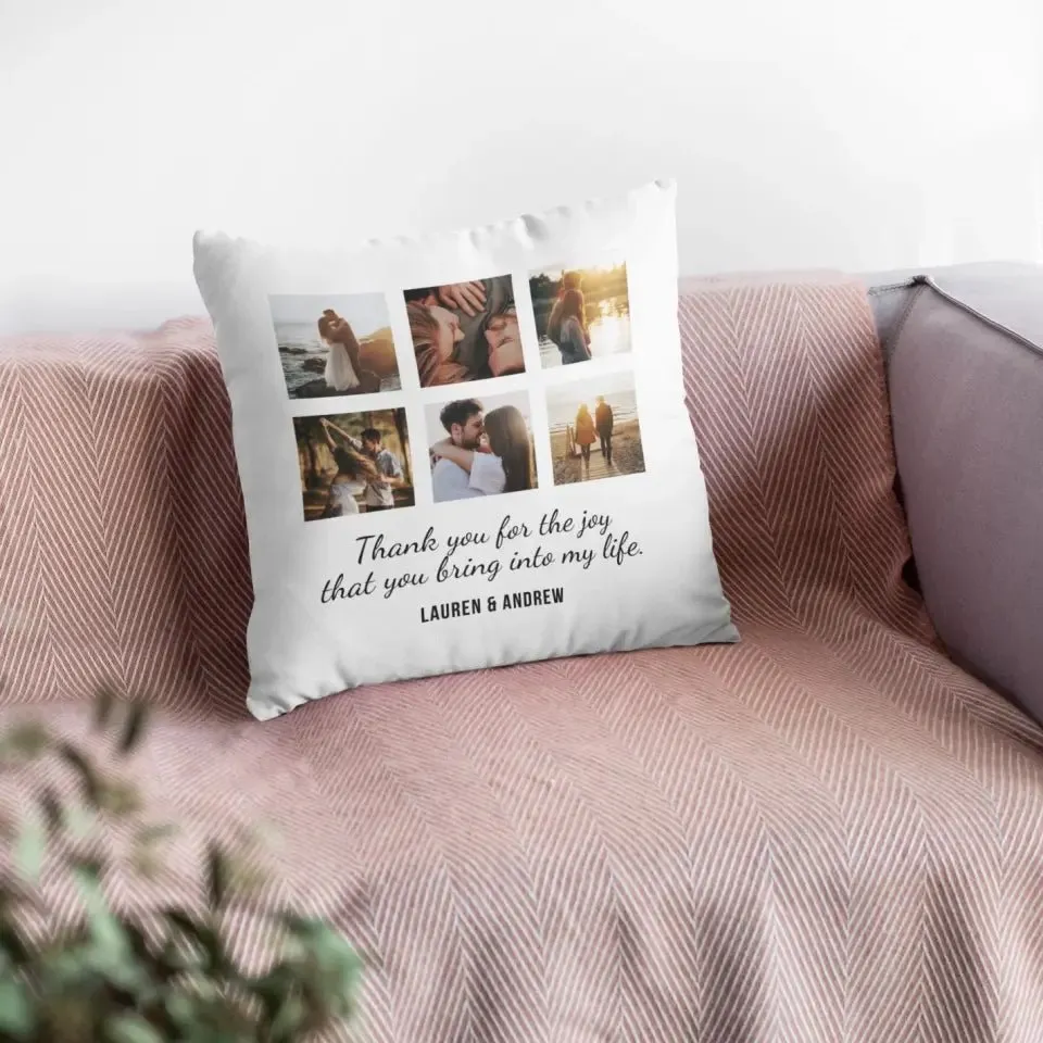 Personalized Love Pillow with Custom Names for Couples