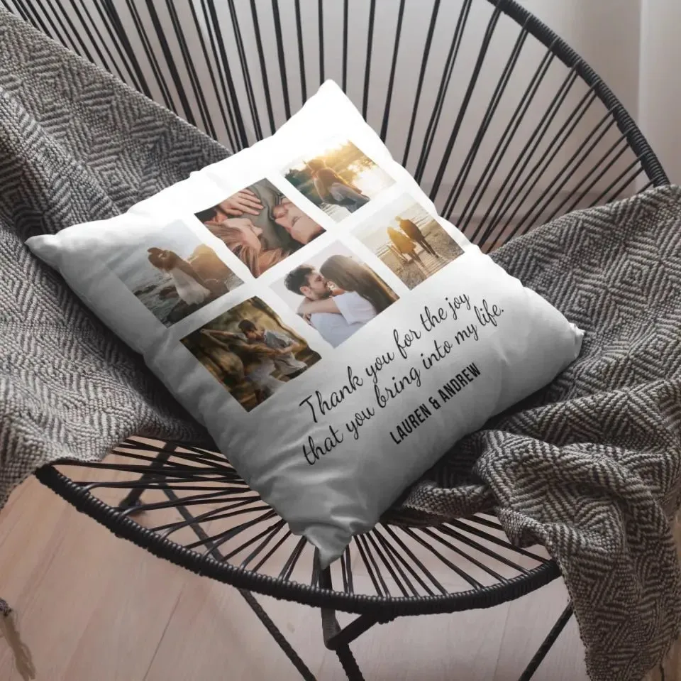 Personalized Love Pillow with Custom Names for Couples