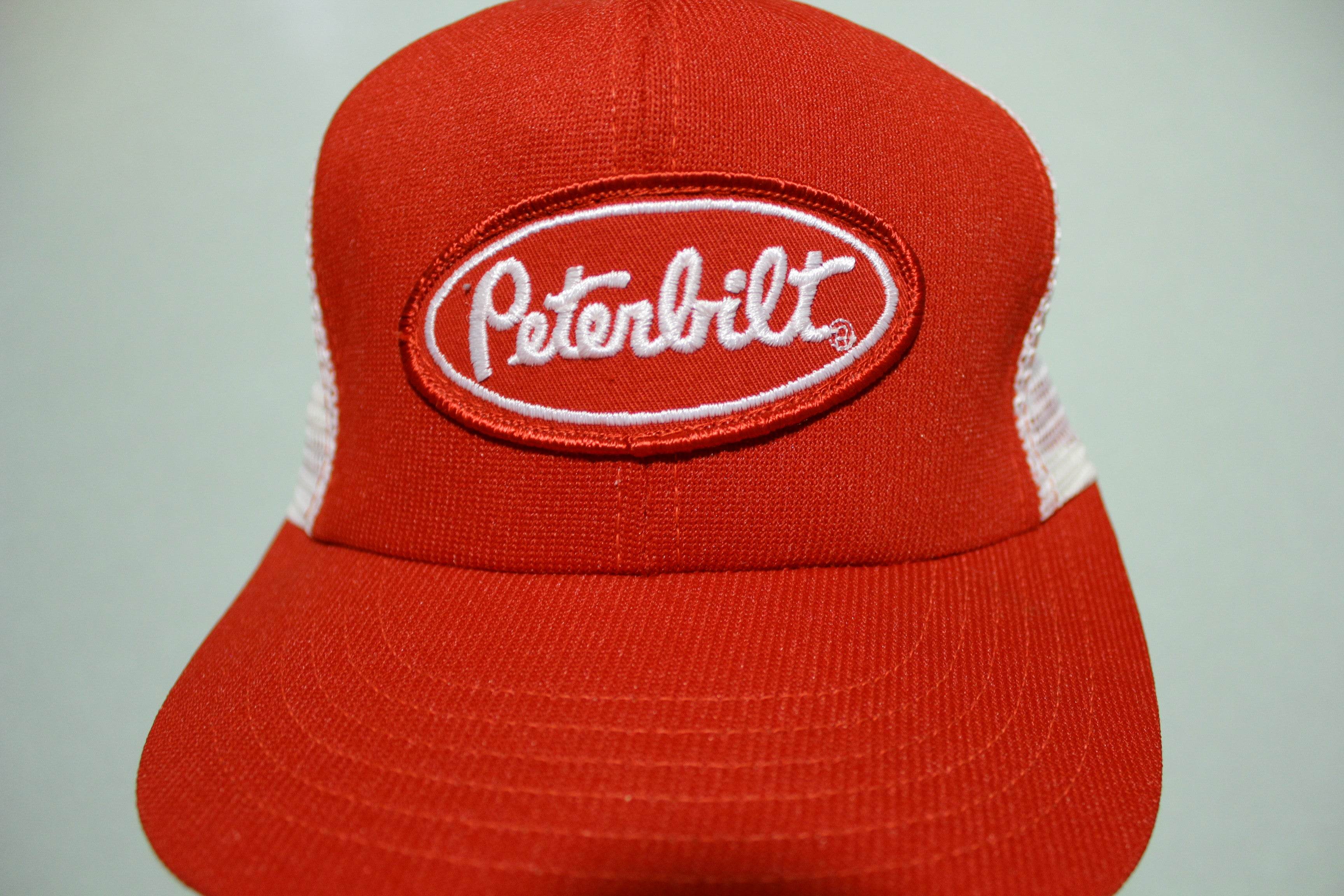 Peterbilt Semi Trucks Vintage 80's Adjustable Back Snapback Trucker Hat