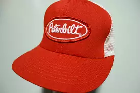 Peterbilt Semi Trucks Vintage 80's Adjustable Back Snapback Trucker Hat